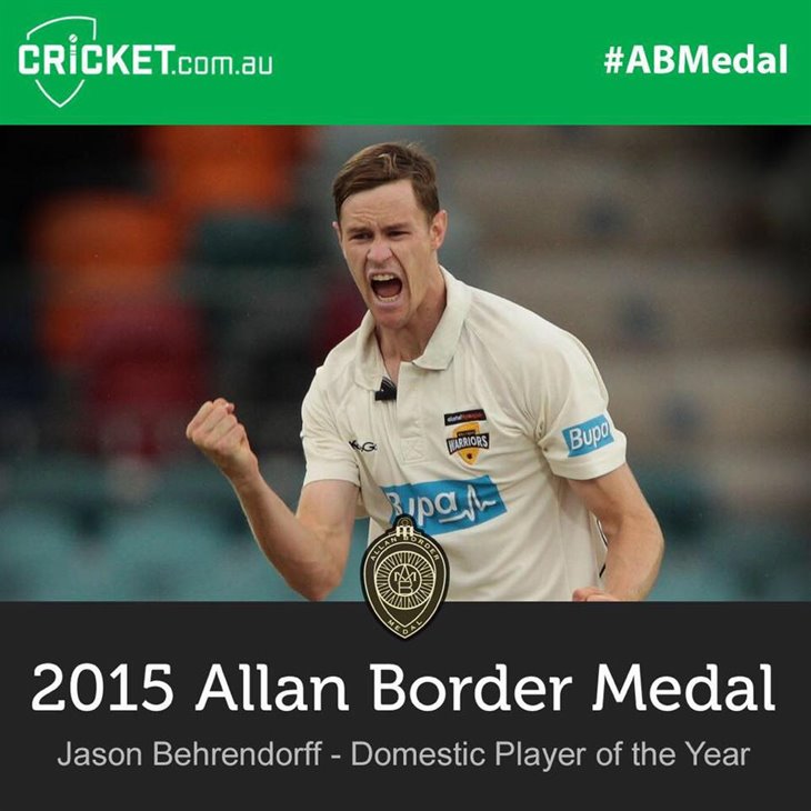 Behrendorff named Domestic Player of the Year_web